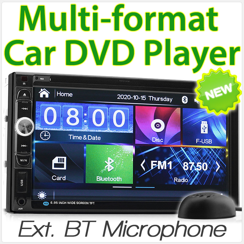 7" Double 2 DIN Car DVD MP3 Player Stereo Head Unit Radio Receiver CD USB MKV