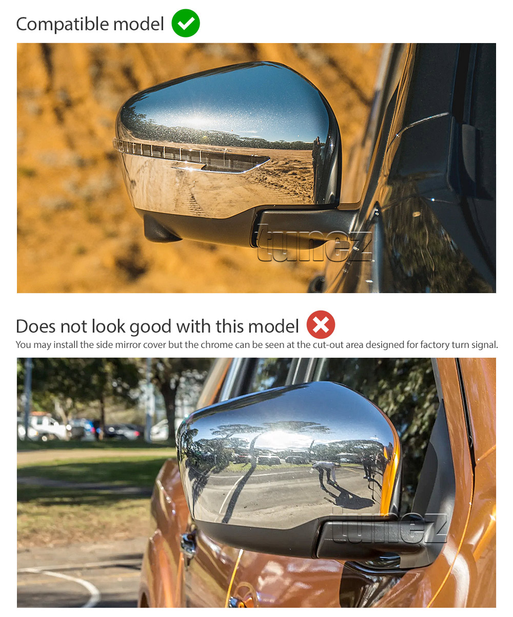 Matte Matt Black Edition Side Mirror Cover For Nissan Navara NP300 D23 STX Tunez