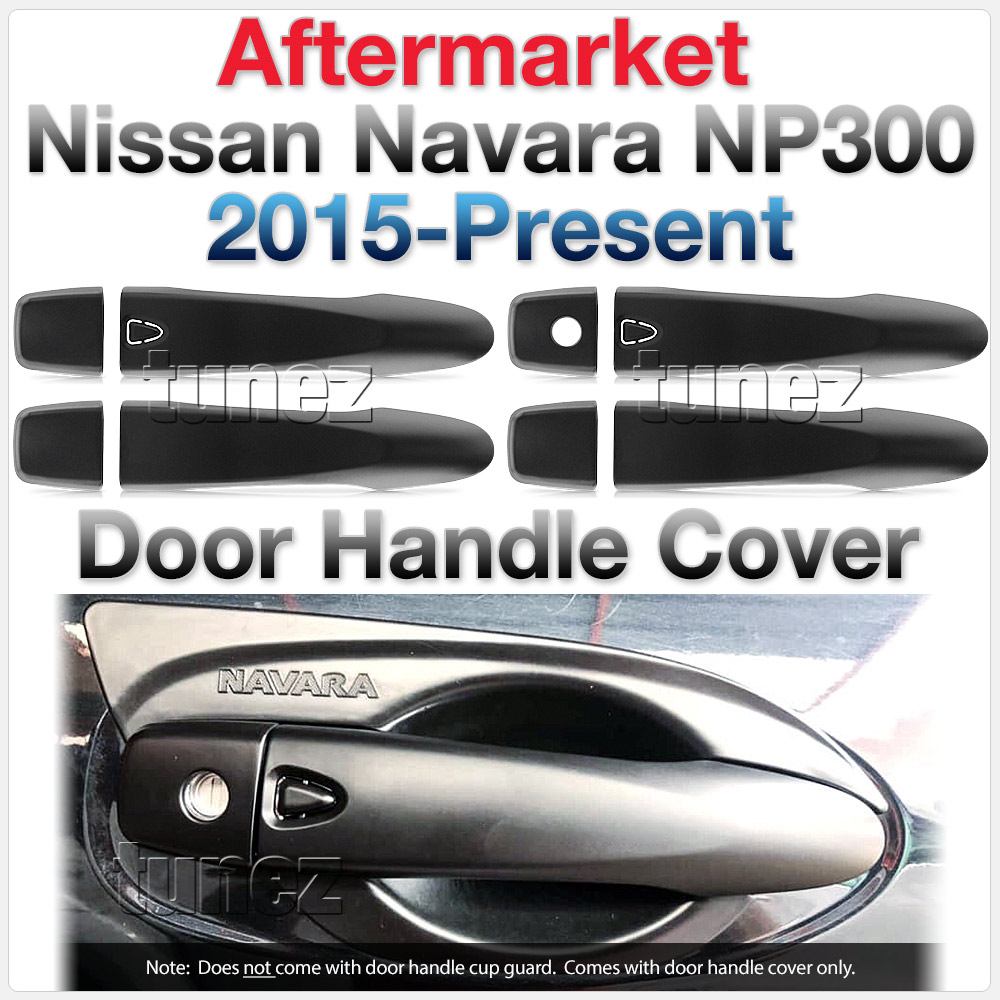 NVM05 Nissan Navara NP300 NP 300 D23 Series X-Trail T32 Qashqai J11 DX RX ST ST-X SL Visia Acenta Acenta+ N-Connecta Tekna LED Fog Light UK United Kingdom USA Australia Europe Matte Matt Black Night Dark Sky Series Edition Keyless Smart Key Door Handle Passenger Front Rear Side Cover Guard Protector For Car Aftermarket Set Pair 2014 2015 2016 2017 2018 2019 2020