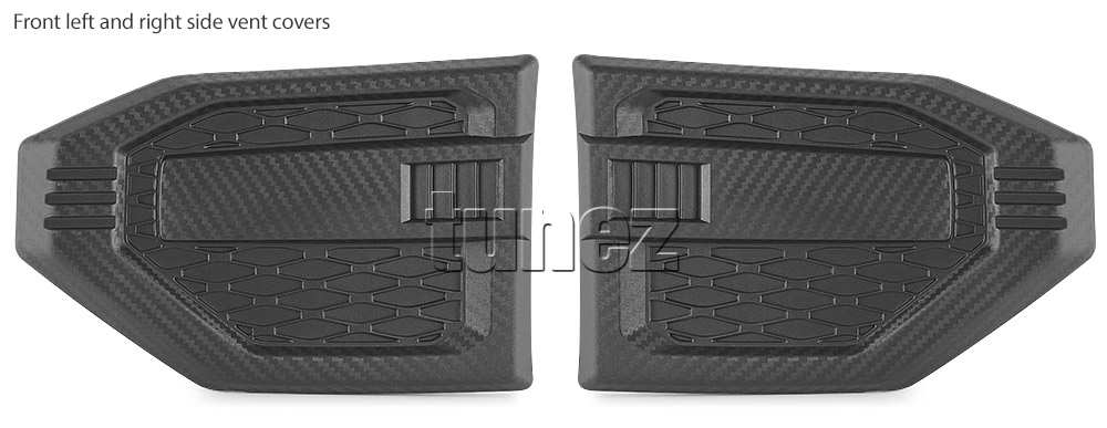 NVM18 Nissan Navara NP300 NP 300 D23 Series DX RX ST ST-X PRO-4X SL Visia Acenta Acenta+ N-Connecta Tekna Side Vent Cover ABS Plastic Matte Matt Black Carbon Material UK United Kingdom USA Australia Europe Set Kit For Car Aftermarket Pair 2014 2015 2016 2017 2018 2019 2020 2021 2022 2023 2024 2025