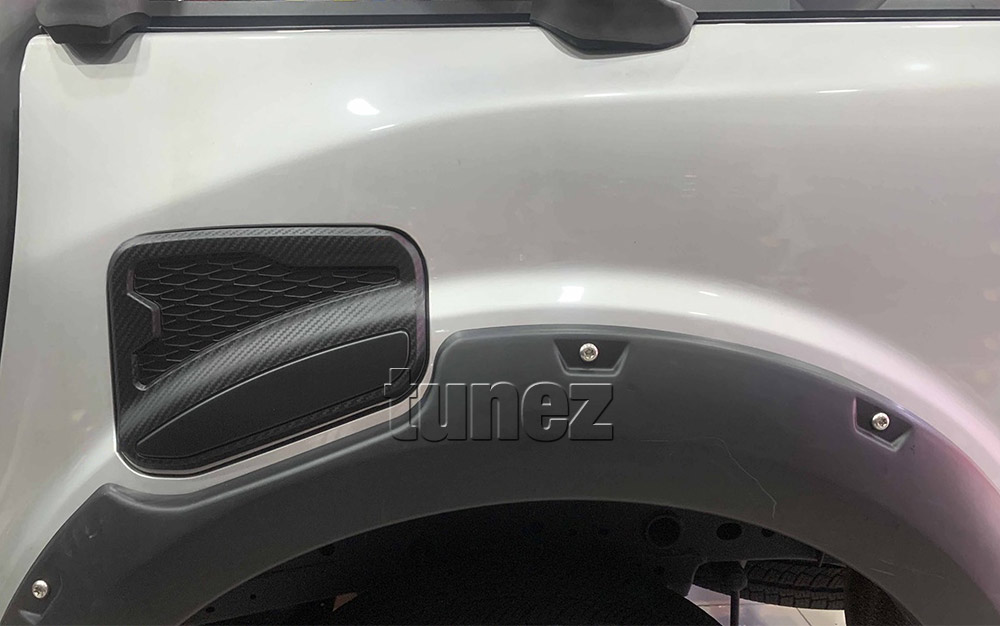 NVM19 Nissan Navara NP300 NP 300 D23 Series DX RX ST ST-X PRO-4X SL Visia Acenta Acenta+ N-Connecta Tekna Petrol Oil Gas Fuel Tank Cover ABS Plastic Matte Matt Black Carbon Material UK United Kingdom USA Australia Europe Set Kit For Car Aftermarket 2021 2022 2023 2024 2025