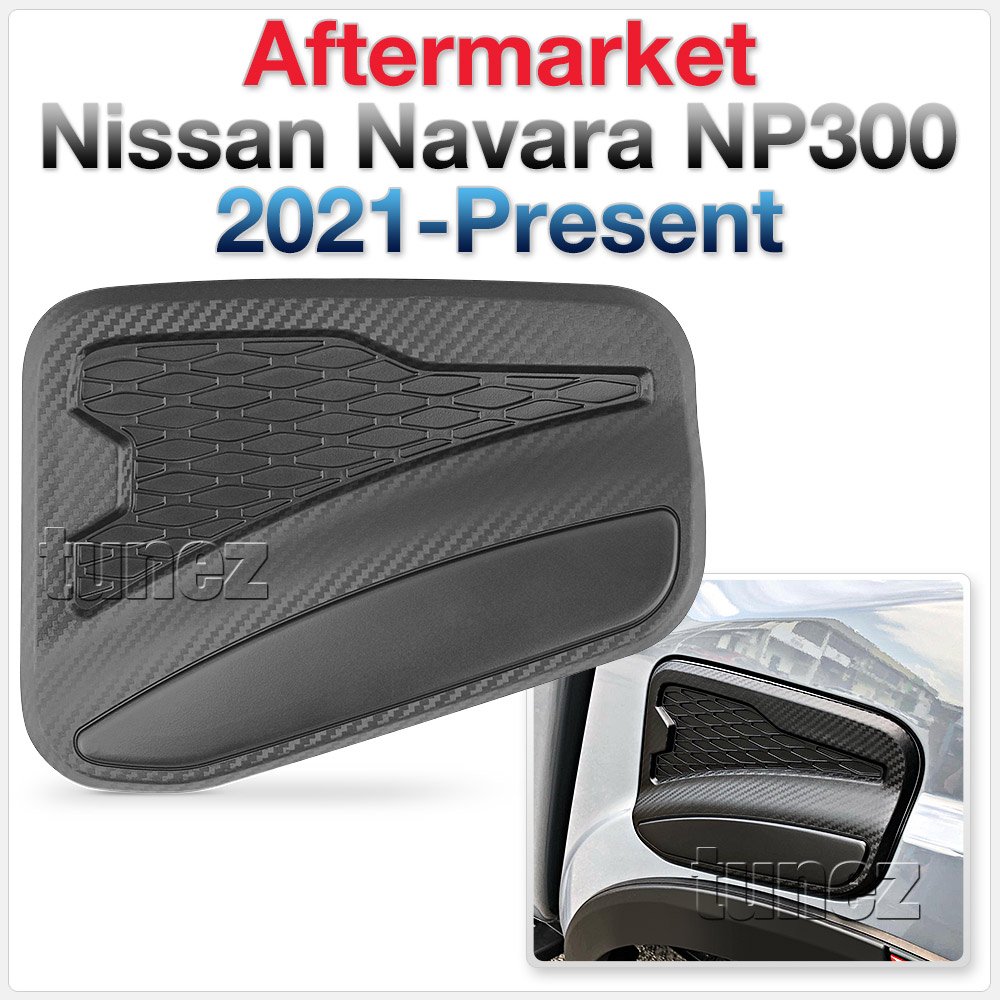 NVM19 Nissan Navara NP300 NP 300 D23 Series DX RX ST ST-X PRO-4X SL Visia Acenta Acenta+ N-Connecta Tekna Petrol Oil Gas Fuel Tank Cover ABS Plastic Matte Matt Black Carbon Material UK United Kingdom USA Australia Europe Set Kit For Car Aftermarket 2021 2022 2023 2024 2025