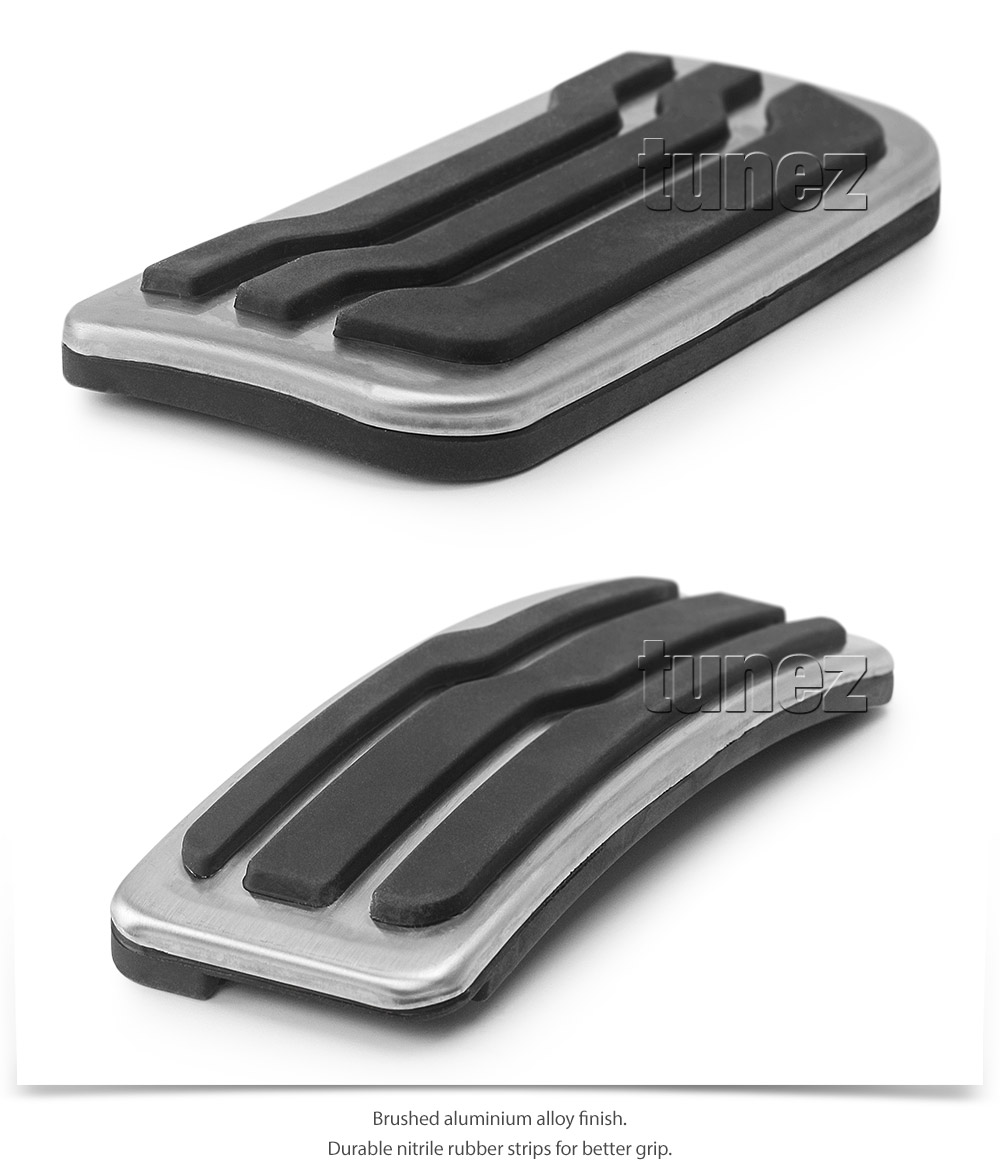 PFR01 Ford Ranger T6 PX MK1 MK2 MK3 MKI MKII MKIII Wildtrak XL XLS XLT FX4 Sport Limited 2 Limited2 Performance Aluminium Brushed Aluminum Alloy Stainless Steel Nitrile Rubber Brake Accelerator Gas Pedal Cover M-Sport Car Aftermarket Pair 2011 2012 2013 2014 2015 2016 2017 2018 2019 2020