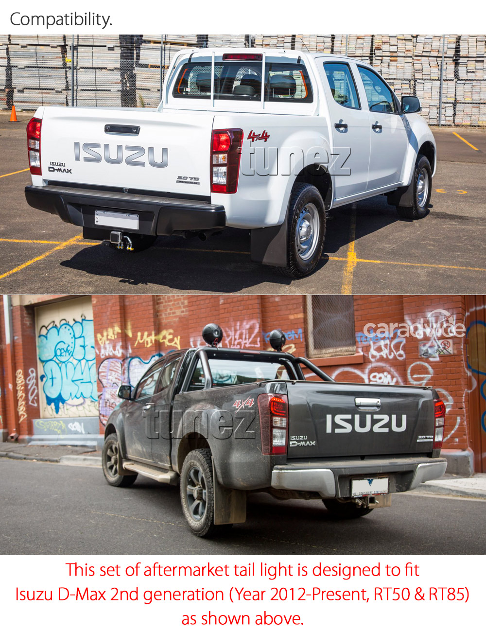 RLDM02 Isuzu D-Max DMax RT50 RT85 Series LS SX X-Runner Blade TD Yukon Utah Vision Eiger Fury Black Full COB LED Replacement OEM Standard Original Replace A Pair Set Left Right Side Lamp Smoked Smoke Edition ABS Front Back Rear Tail Light Tail Lamp Head Light Headlight Taillights Sequential Turn Signal Indicators UK United Kingdom USA Australia Europe Set Kit For Truck Pickup Car Aftermarket 2012 2013 2014 2015 2016 2017 2018 2019 2020