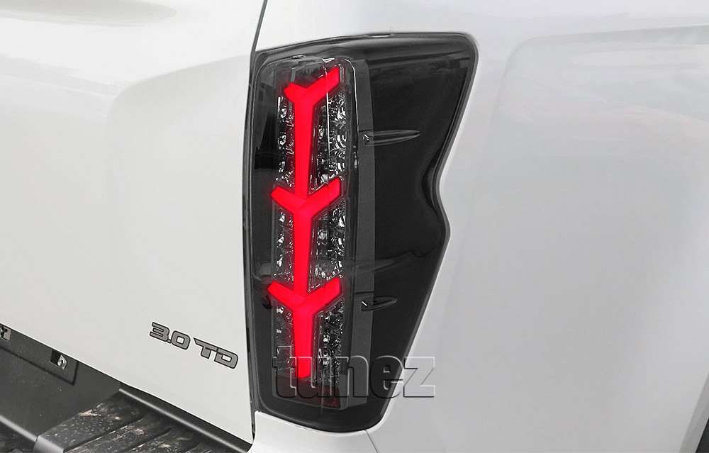 RLDM03 Isuzu D-Max Dmax 3rd Generation Gen Mk3 2021 2022 2023 2024 2025 LS-M LSM LS-U LSU SX High Terrain X-Terrain Aventador Lamborghini Edition Version Smoke Smoked Sequential Turn Signal Replacement OEM Standard Original Replace A Pair Set Left Right Side LH RH ABS Back Rear Tail Light Tail Lamp Head Taillights LED Bulb Type Aftermarket