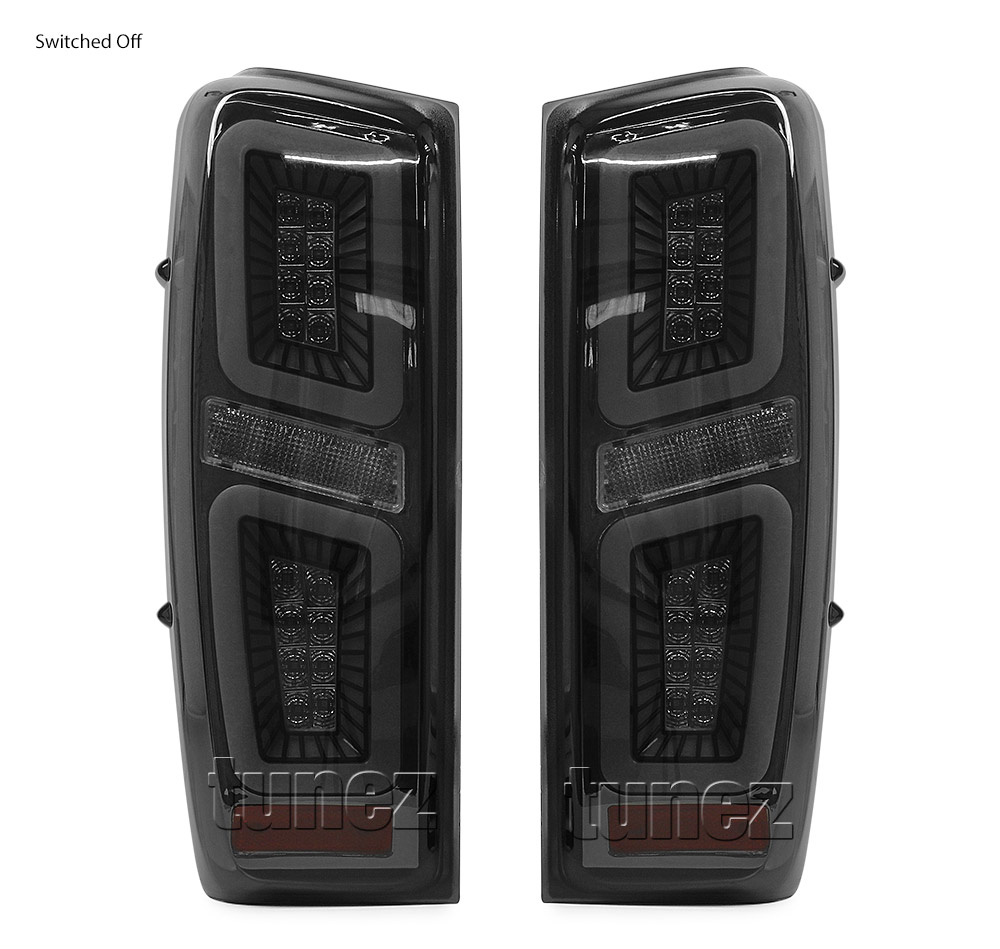 RLDM05 Isuzu D-Max Dmax 3rd Generation Gen Mk3 2021 2022 2023 2024 2025 LS-M LSM LS-U LSU SX High Terrain X-Terrain Standard Edition Version Smoke Smoked Sequential Turn Signal Replacement OEM Standard Original Replace A Pair Set Left Right Side LH RH ABS Back Rear Tail Light Tail Lamp Head Taillights LED Bulb Type Aftermarket