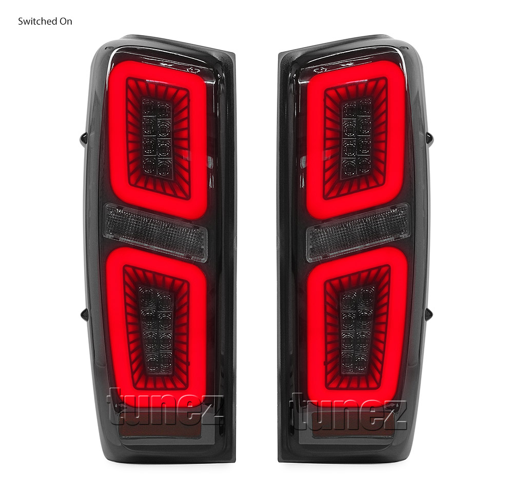 RLDM05 Isuzu D-Max Dmax 3rd Generation Gen Mk3 2021 2022 2023 2024 2025 LS-M LSM LS-U LSU SX High Terrain X-Terrain Standard Edition Version Smoke Smoked Sequential Turn Signal Replacement OEM Standard Original Replace A Pair Set Left Right Side LH RH ABS Back Rear Tail Light Tail Lamp Head Taillights LED Bulb Type Aftermarket