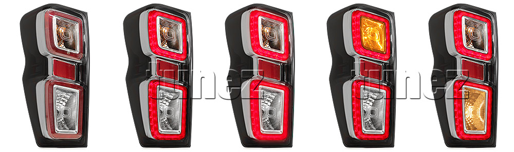 RLDM07L Left Side Isuzu D-Max Dmax 3rd Generation Gen Mk3 2021 2022 2023 2024 2025 LS-M LSM LS-U LSU SX High Terrain X-Terrain OEM Standard Edition Version Turn Signal Replacement OEM Standard Original Replace A Pair Set Left Right Side LH RH ABS Back Rear Tail Light Tail Lamp Head Taillights LED Bulb Type Aftermarket