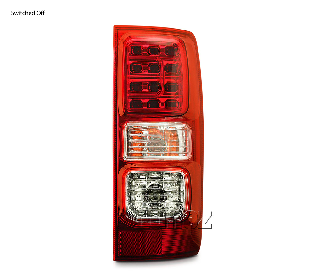 Left Rear LED Tail Lamp For Chevy Colorado / Holden Colorado LTZ 2.8 2012-2019 - Red & Chrome Aftermarket Replacement