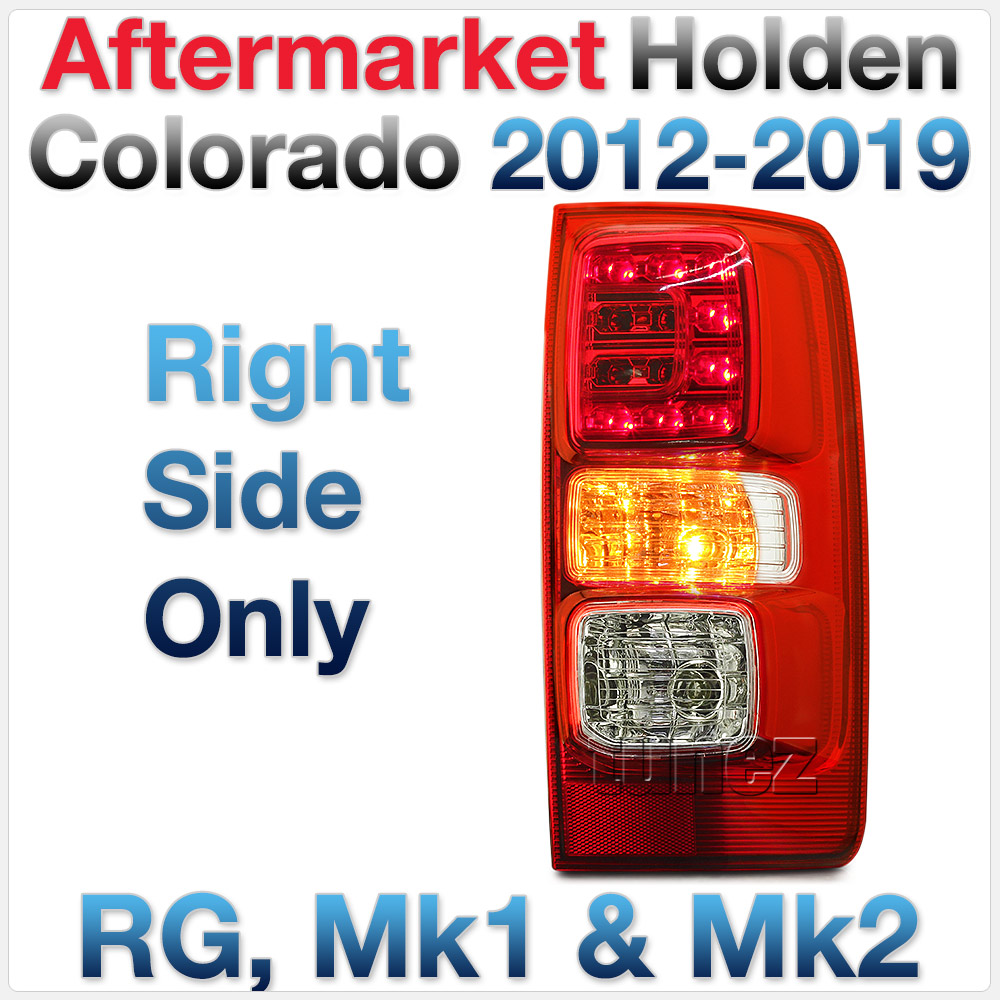 RLHC01 Holden Colorado Chevrolet Chevy Colorado Trim 2nd Generation Gen RG 2012 2013 2014 2015 2016 2017 2018 2019 2020 LT LTZ LS LSX Z71 Replacement OEM Standard Original Replace A Pair Set Left Right Side LH RH ABS Back Rear Tail Light Tail Lamp Head Taillights LED Bulb Type Aftermarket