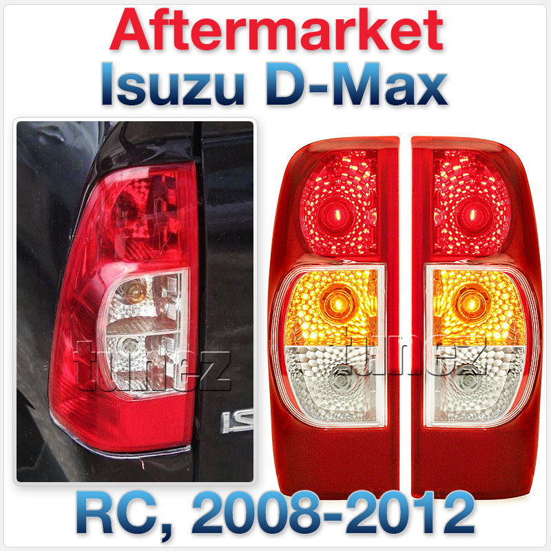 NEW Pair Replacement Set Rear Tail Lights Lamp For Isuzu D-Max RC 2008-2012 Ute