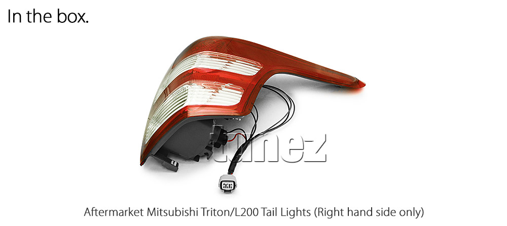 RLMT01 Mitsubishi Triton L200 Fiat Fullback MQ 5th Generation Gen Series GLX GLS GLX+ Blackline Exceed Barbarian Warrior Titan Challenger 2015 2016 2017 2018 2019 2020 Replacement OEM Standard Original Replace A Pair Set Left Right Side Lamp ABS Front Back Rear Tail Light Tail Lamp Head Light Headlight Taillights UK United Kingdom USA Australia Europe Set Kit For Car Aftermarket