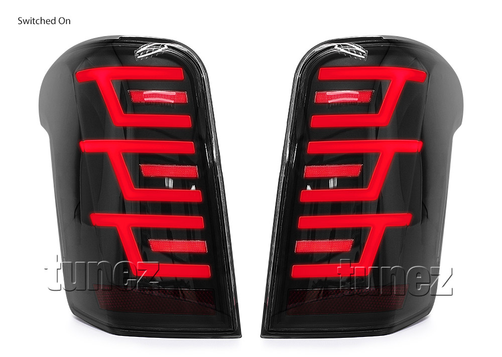 RLMT03 Mitsubishi Triton L200 Fiat Fullback MQ 5th Generation Gen Series GLX GLS GLX+ Blackline Exceed Barbarian Warrior Titan Challenger 2015 2016 2017 2018 2019 Styled Three LED Tail Rear Lamp Lights For Car Autotunez Tunez Taillights Rear Light OEM Aftermarket Pair Set Turn Signal Sequential Indicators OEM Manufacturer Premier Series 1-Year 12-month Warranty Style Look