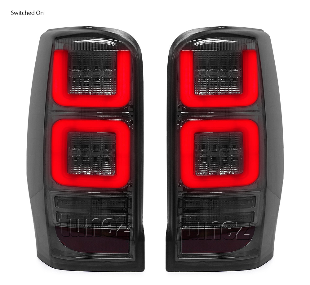 RLMT05 Mitsubishi Triton L200 Strada Fiat Fullback MR 5th Generation Gen Series GLX GLS GLX+ Blackline Exceed Barbarian Warrior Titan Challenger 2019 2020 2021 2022 Styled Three LED Tail Rear Lamp Lights For Car Autotunez Tunez Taillights Rear Light OEM Aftermarket Pair Set Turn Signal Sequential Indicators OEM Manufacturer Premier Series 1-Year 12-month Warranty Land Rover Style Look