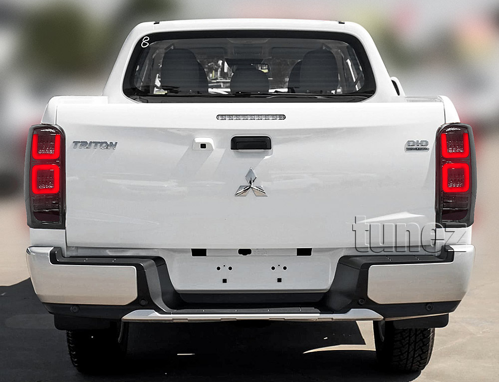 RLMT05 Mitsubishi Triton L200 Strada Fiat Fullback MR 5th Generation Gen Series GLX GLS GLX+ Blackline Exceed Barbarian Warrior Titan Challenger 2019 2020 2021 2022 Styled Three LED Tail Rear Lamp Lights For Car Autotunez Tunez Taillights Rear Light OEM Aftermarket Pair Set Turn Signal Sequential Indicators OEM Manufacturer Premier Series 1-Year 12-month Warranty Land Rover Style Look