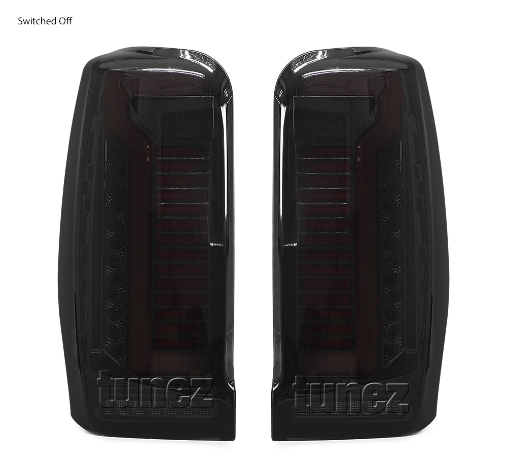 RLMT06 Mitsubishi Triton L200 Strada Fiat Fullback MR 5th Generation Gen Series GLX GLS GLX+ Blackline Exceed Barbarian Warrior Titan Challenger 2019 2020 2021 2022 Styled Three LED Tail Rear Lamp Lights For Car Autotunez Tunez Taillights Rear Light OEM Aftermarket Pair Set Turn Signal Sequential Indicators OEM Manufacturer Premier Series 1-Year 12-month Warranty Land Rover Style Look