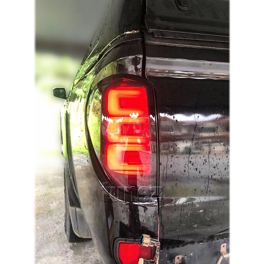 RLMT07 Mitsubishi Triton L200 ML MN Pre Post Facelift GLX GLX-R GLS9 Exceed 2006 2007 2008 2009 2010 2011 2012 2013 2014 2015 Smoke Smoked Edition Styled Three LED Tail Rear Lamp Lights For Car Autotunez Tunez Taillights Rear Light OEM Aftermarket Pair Set Turn Signal Sequential Indicators OEM Manufacturer Premier Series 1-Year 12-month Warranty Style Look Durable ABS Plastic 