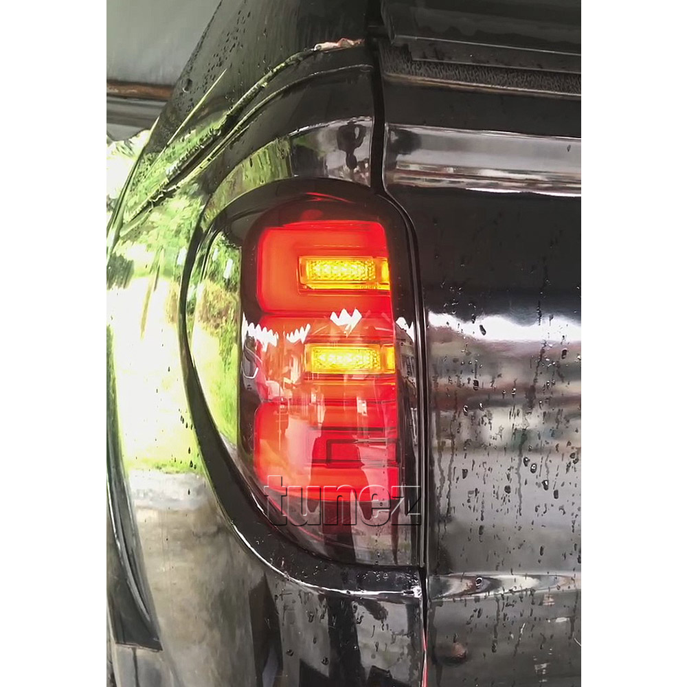 RLMT07 Mitsubishi Triton L200 ML MN Pre Post Facelift GLX GLX-R GLS9 Exceed 2006 2007 2008 2009 2010 2011 2012 2013 2014 2015 Smoke Smoked Edition Styled Three LED Tail Rear Lamp Lights For Car Autotunez Tunez Taillights Rear Light OEM Aftermarket Pair Set Turn Signal Sequential Indicators OEM Manufacturer Premier Series 1-Year 12-month Warranty Style Look Durable ABS Plastic 