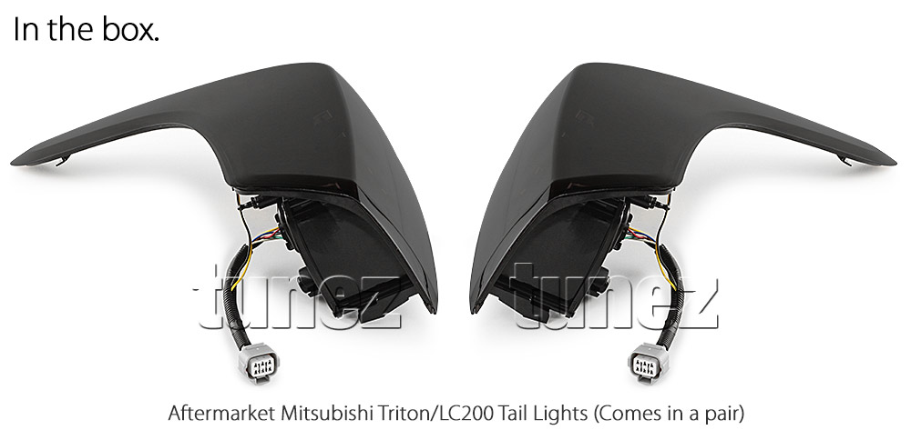 RLMT08 Mitsubishi Triton L200 Fiat Fullback MQ 5th Generation Gen Series GLX GLS GLX+ Blackline Exceed Barbarian Warrior Titan Challenger 2015 2016 2017 2018 2019 Set Turn Signal Sequential Indicator LED Tail Rear Lamp Lights For Car Autotunez Tunez Taillights Rear Light OEM Aftermarket Pair OEM Manufacturer Premier Series 1-Year 12-month Warranty Style Look