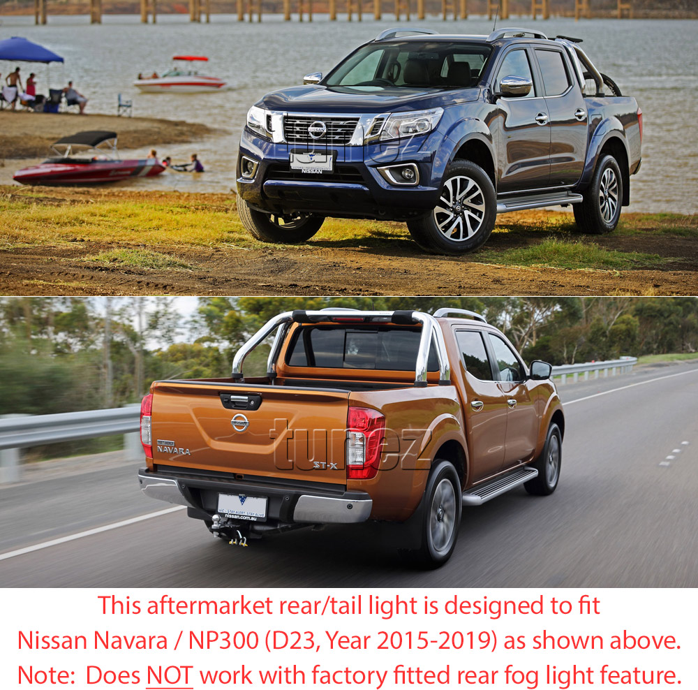 RLNP03 Nissan Navara NP300 NP 300 D23 Series DX RX ST ST-X SL Visia Acenta Acenta+ N-Connecta Tekna Full COB LED Replacement OEM Standard Sequential Turn Signal Original Replace A Pair Set Left Right Side Lamp Smoked Edition ABS Front Back Rear Tail Light Tail Lamp Head Light Headlight Taillights Turn Signal Indicators UK United Kingdom USA Australia Europe Set Kit For Truck Pickup Car Aftermarket 2015 2016 2017 2018 2019 2020