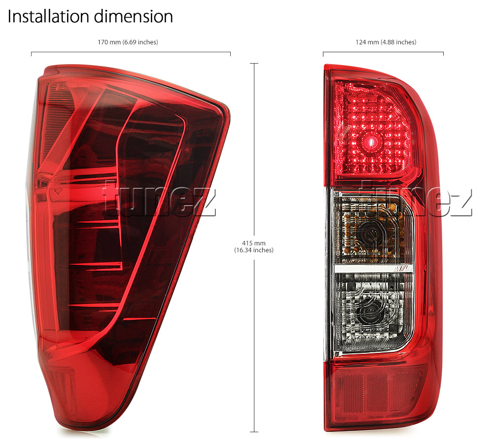 RLNP01L Nissan Navara NP300 NP 300 D23 Series DX RX ST ST-X SL Visia Acenta Acenta+ N-Connecta Tekna Replacement OEM Standard Original Replace A Pair Set Left Right Side Lamp ABS Front Back Rear Tail Light Tail Lamp Head Light Headlight Taillights UK United Kingdom USA Australia Europe Set Kit For Car Aftermarket 2014 2015 2016 2017 2018 2019