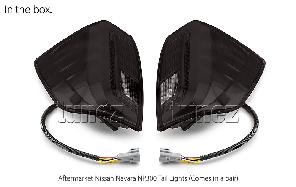 RLNP03 Nissan Navara NP300 NP 300 D23 Series DX RX ST ST-X SL Visia Acenta Acenta+ N-Connecta Tekna Full COB LED Replacement OEM Standard Sequential Turn Signal Original Replace A Pair Set Left Right Side Lamp Smoked Edition ABS Front Back Rear Tail Light Tail Lamp Head Light Headlight Taillights Turn Signal Indicators UK United Kingdom USA Australia Europe Set Kit For Truck Pickup Car Aftermarket 2015 2016 2017 2018 2019 2020