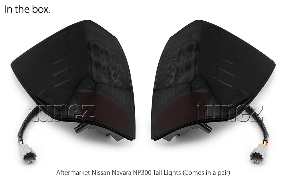 RLNP05 Nissan Navara NP300 NP 300 D23 Series DX RX ST ST-X SL Visia Acenta Acenta+ N-Connecta Tekna Full COB LED Replacement OEM Standard Original Replace A Pair Set Left Right Side Lamp Smoked MBX X-Class X Class Edition ABS Front Back Rear Tail Light Tail Lamp Head Light Headlight Taillights Turn Signal Indicators UK United Kingdom USA Australia Europe Set Kit For Truck Pickup Car Aftermarket 2015 2016 2017 2018 2019 2020