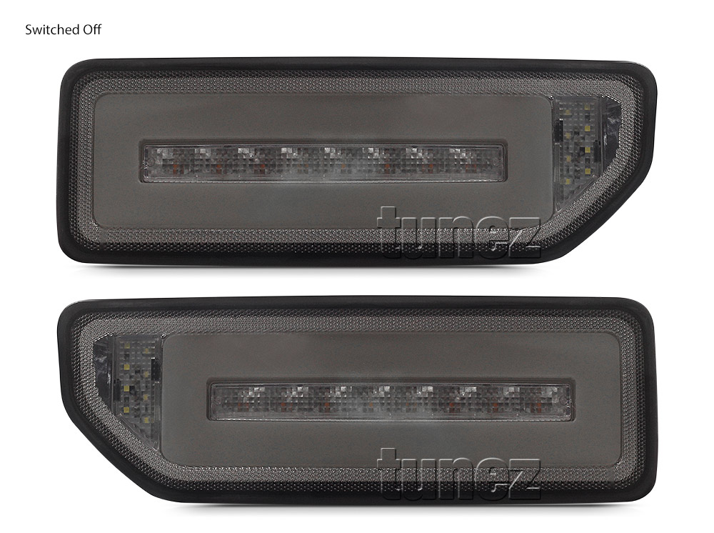 RLSJY01 Suzuki Jimny Sierra JB64W JB74W GJ Series Year 2019 2020 2021 OEM Smoke Smoked Edition LED Replacement Standard Original Replace A Pair Left Right Side Lamp ABS Plastic Back Rear Tail Light Tail Lamp Taillights Sequential Turn Signal Indicators UK United Kingdom USA Australia Europe Set Kit For Truck Pickup Car Aftermarket