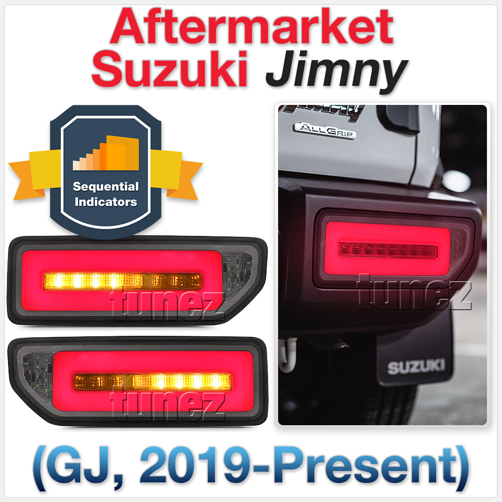 Smoke Sequential Rear LED Tail Light Lamp Suzuki Jimny GJ 2019 2021 Car Tunez