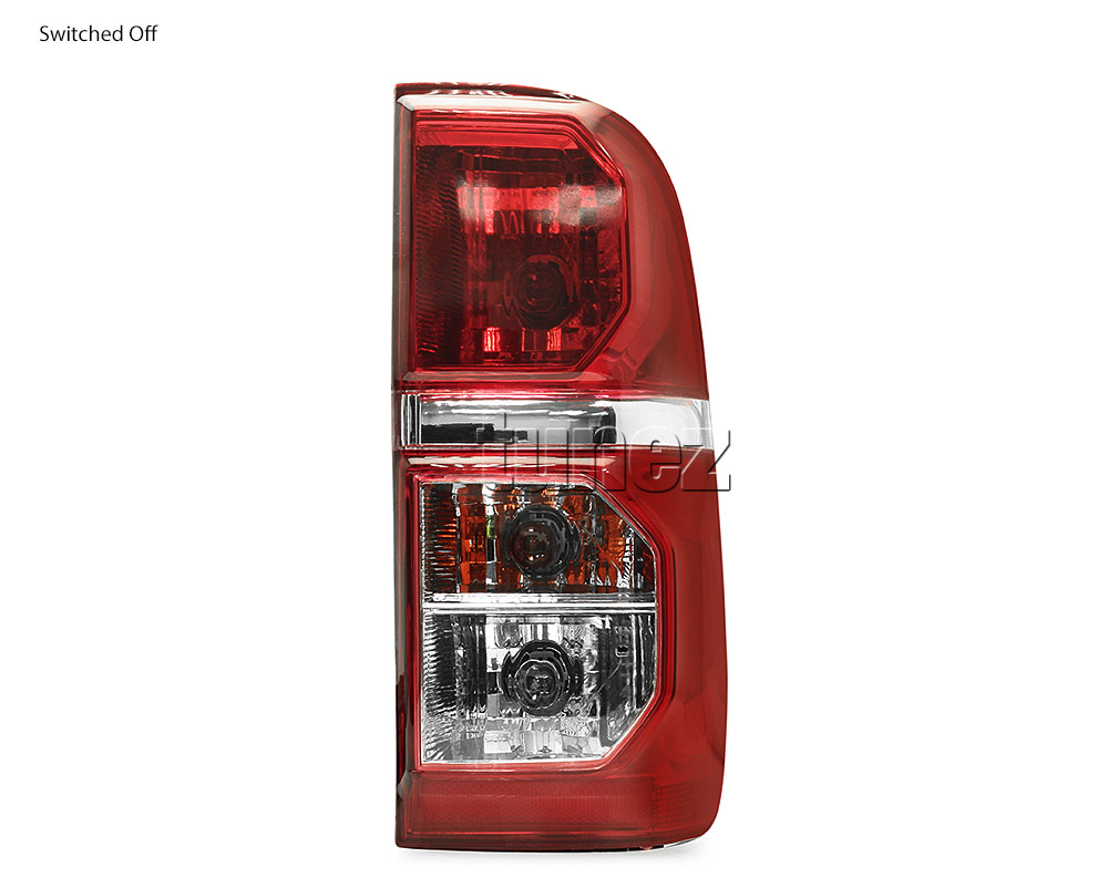 RLTH03R Right Side Only Toyota Hilux 7th Generation Gen 2004 2005 2006 2007 2008 2009 2010 2011 2012 2013 2014 2015 SR SR5 Workmate Invincible Icon Active SR SR5 Workmate Facelift Facelifted Transparent Original OEM Rear Lamp Tail Lights For Car Taillights Rear Lamp Light Aftermarket Pair Tunez Autotunez