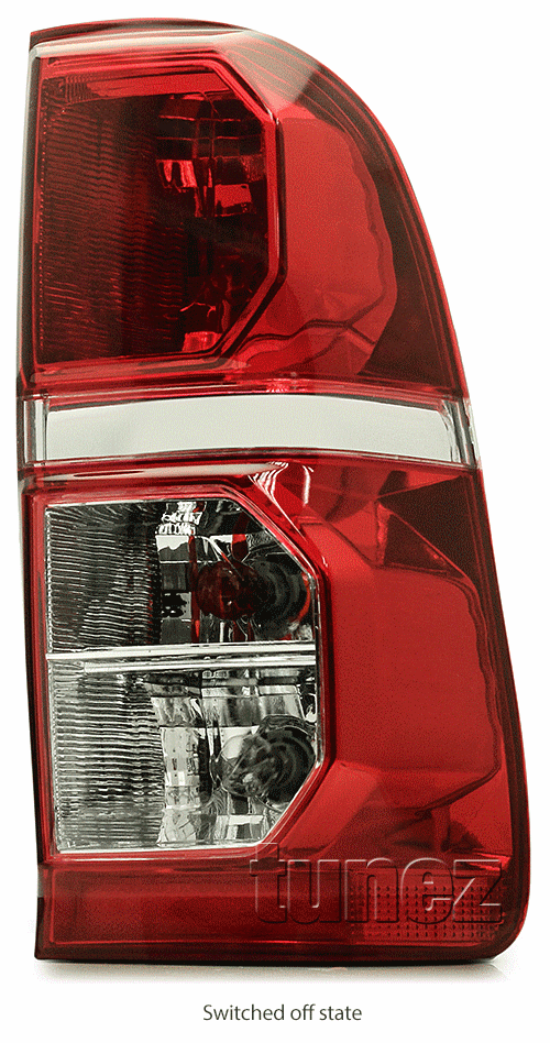 RLTH03 Toyota Hilux 7th Generation Gen 2004 2005 2006 2007 2008 2009 2010 2011 2012 2013 2014 2015 SR SR5 Workmate Invincible Icon Active SR SR5 Workmate Facelift Facelifted Transparent Original OEM Rear Lamp Tail Lights For Car Taillights Rear Lamp Light Aftermarket Pair Tunez Autotunez
