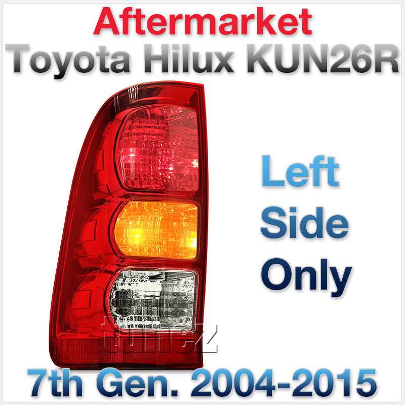 RLTH05 Aftermarket Toyota Hilux 7th Generation Gen AN10 AN20 AN30 2004 2005 2006 2007 2008 2009 2010 2011 2012 2013 2014 2015 SR SR5 Workmate Invincible Icon Active Facelift Facelifted Transparent Original Replacement OEM Rear Lamp ABS Replace Tail Lights Tail Lamps Taillights Pair Set Left Hand Side Right Hand Side LHS RHS Tunez Tunezmart