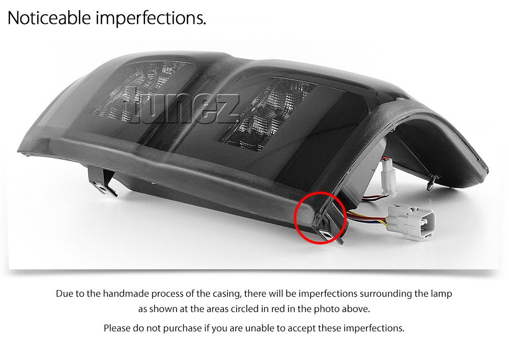 RLTH02 Aftermarket Toyota Hilux GUN GUN1 AN120 AN130 8th Generation Gen 2015 2016 2017 2018 2019 2020 SR SR5 Workmate Rugged X Rogue Hi-Rider Active Icon Invincible Smoked Brake Full LED Sequential Turn Signal Motion Tail Rear Lamp Lights For Car Truck Smoke Autotunez Tunez Taillights Rear Lamp Light Aftermarket Pair Set OEM Reversing Compatible 