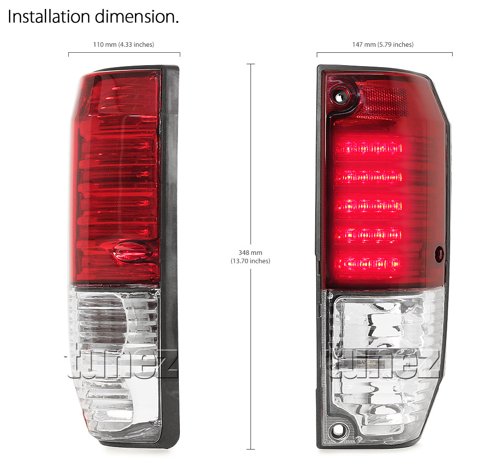 RLTLC01 Toyota LandCruiser Land Cruiser 70 71 73 74 75 76 78 Series LED Tail Rear Lamp Lights For Car Autotunez Tunez Taillights Rear Brake Light Red Clear Lens OEM Aftermarket Pair Set Raptor 2000 2001 2002 2003 2004 2005 2006 2007 2008 2009 2010 2011 2012 2013 2014 2015 2016 2017 2018 2019 2020 2021 Turn Signal Indicators OEM Manufacturer Premier Series 1-Year 12-month Warranty Style Look