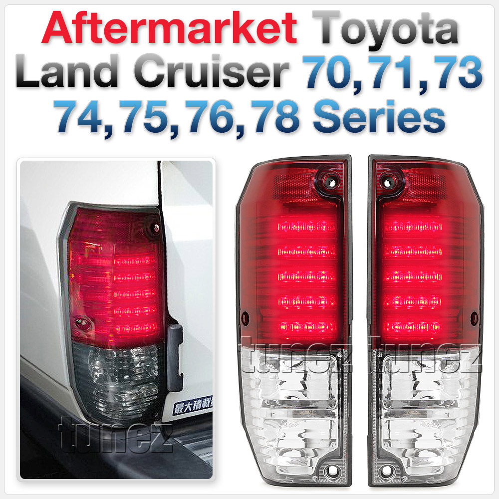 RLTLC01 Toyota LandCruiser Land Cruiser 70 71 73 74 75 76 78 Series LED Tail Rear Lamp Lights For Car Autotunez Tunez Taillights Rear Brake Light Red Clear Lens OEM Aftermarket Pair Set Raptor 2000 2001 2002 2003 2004 2005 2006 2007 2008 2009 2010 2011 2012 2013 2014 2015 2016 2017 2018 2019 2020 2021 Turn Signal Indicators OEM Manufacturer Premier Series 1-Year 12-month Warranty Style Look