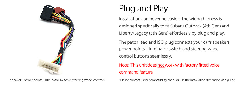 SBK03CP SBK03 Licensed Apple CarPlay Android Auto GPS GPS Super Large 9-inch Subaru Outback 4th Forth Liberty Legacy 5th Fitfh Generation Gen BM BR Year 2009 2010 2011 2012 2013 2014 Super Large 9-inch Touch Screen IPS Capacitive Universal Double DIN Latest Australia UK European USA Original Car USB 2.0A Charge player radio stereo head unit Aftermarket External and Internal Microphone Bluetooth Europe Sat Nav Navi Plug and Play ISO Plug Wiring Harness Matching Fascia Kit Facia Free Reversing Camera Album Art ID3 Tag RMVB MP3 MP4 AVI MKV Full High Definition FHD AirPlay Air Play MirrorLink Mirror Link Connects2 Connects2 CTSSU001.2 CTSSU001.3 CTSSU001.3