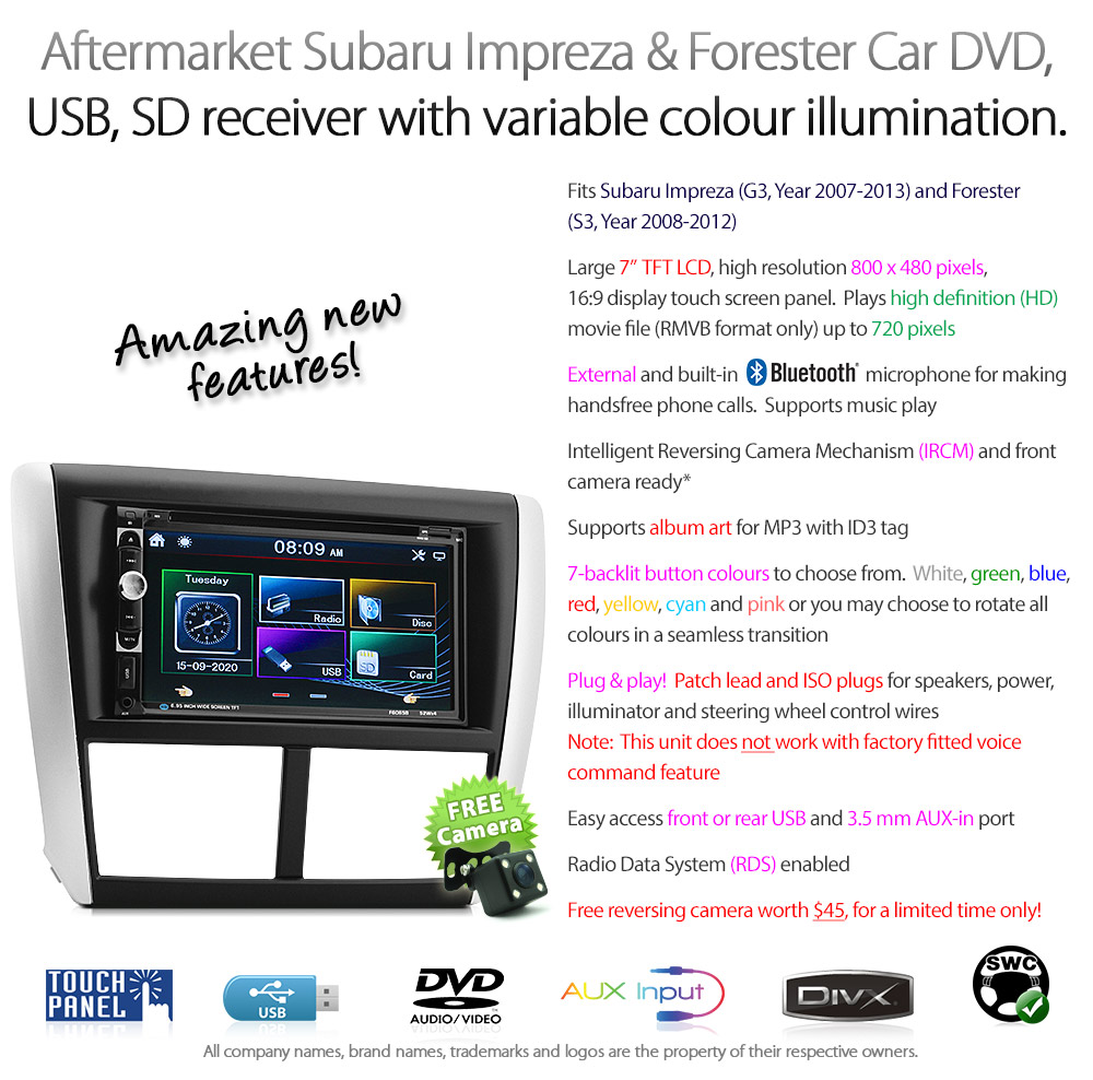 Car DVD Player Subaru Impreza G3 Stereo Head Unit Radio CD MP3 Fascia