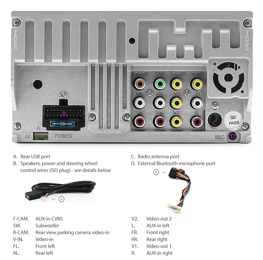 SBR06DVD Subaru Impreza 3rd Third Generation Gen G3 Year 2007 2008 2009 2010 2011 2012 2013 Forester S3 SH Aftermarket 7-inch Double-DIN 2 DIN car DVD CD USB SD Card player radio stereo head unit details RMVB MP3 MP4 MKV AVI 1080p FHD Full High Definition External Bluetooth Microphone UK Europe Australia USA Fascia Facia Kit ISO Wiring Harness Free Reversing Camera 3.5mm AUX-in Plug and Play Installation Dimension tunez tunezmart Patch Lead Steering Wheel Control Compatible SWC CTSSU001.2 Connects2