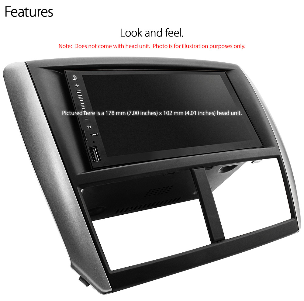 SBR07-AND-FAS Aftermarket Subaru Impreza 3rd Third Generation Gen GE GH GR GV G3 Year 2007 2008 2009 2010 2011 2012 2013 Forester S3 SH 7-inch Double 2 DIN Fascia Facia Trim Plate Kit Dash Panel ISO Plug Wiring Harness Plug and Play CTSSU001.2 Connects2 Australia UK United Kingdom USA tunez