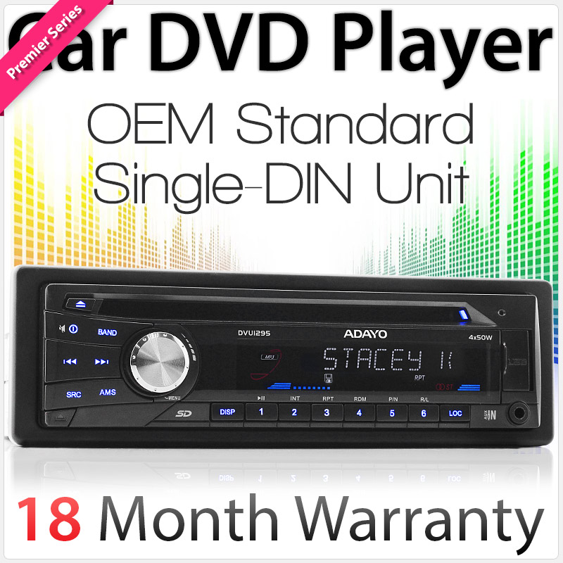 Single 1 DIN Car DVD Player Head Unit Player Stereo Radio USB AVI MP3 MP4 OEM