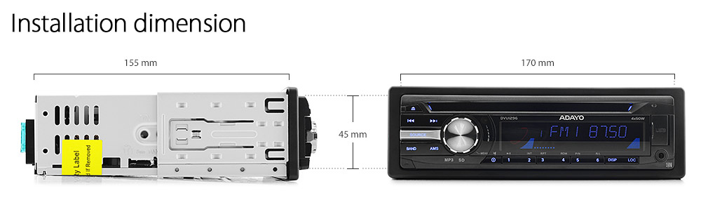 single din car dvd player head unit player stereo radio stereo din size chart