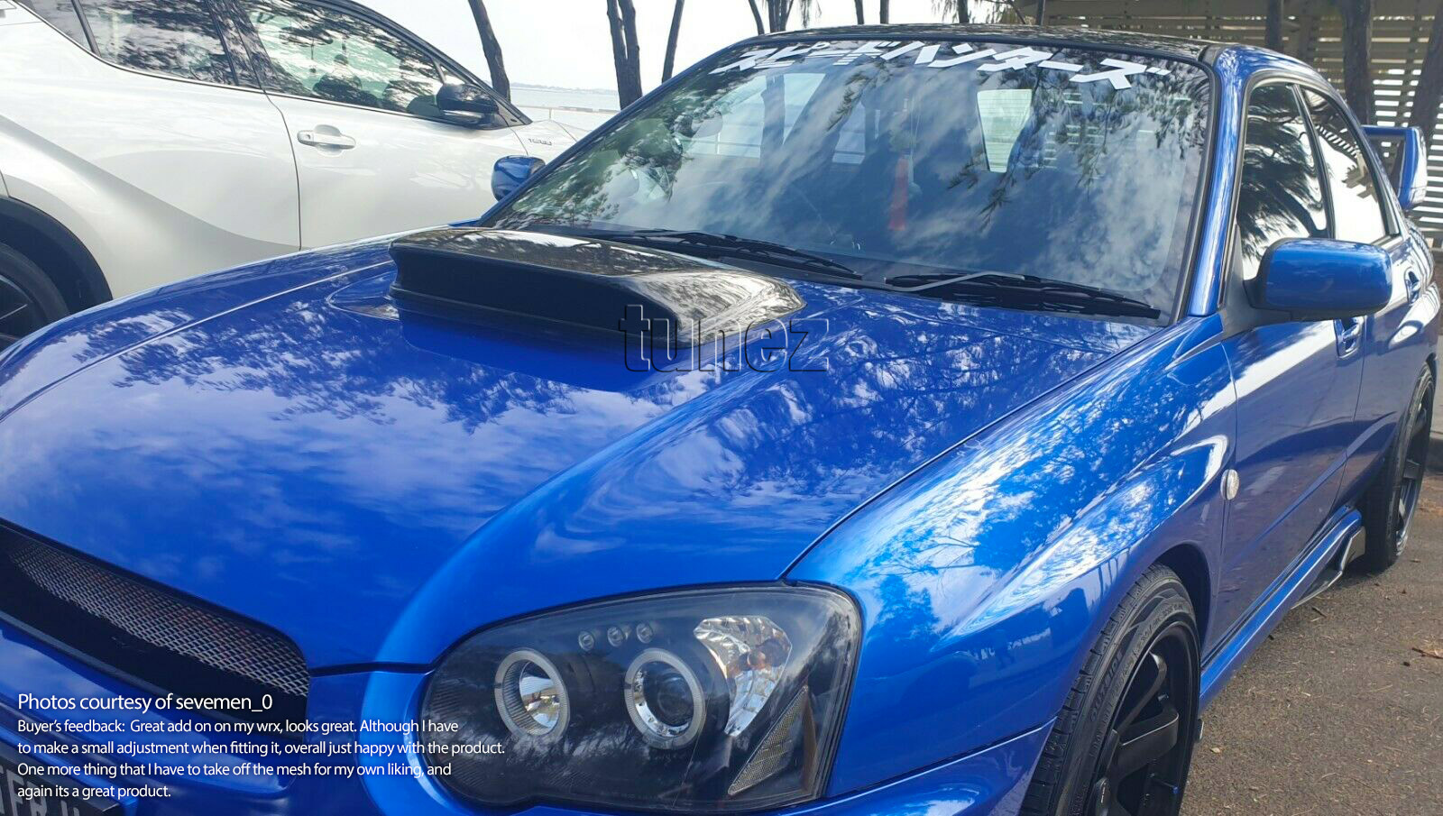 Subaru Impreza WRX STI Version 8 th Generation GD GG Air Intake Scoop Hood Bonnet Aftermarket Black 2004 2005