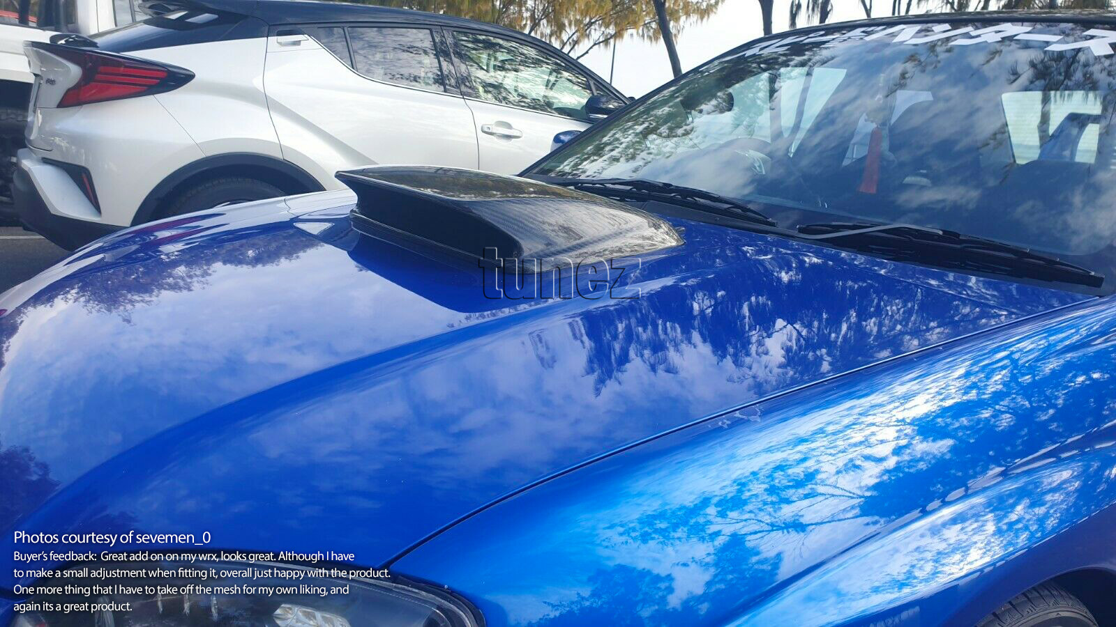 Subaru Impreza WRX STI Version 8 th Generation GD GG Air Intake Scoop Hood Bonnet Aftermarket Black 2004 2005