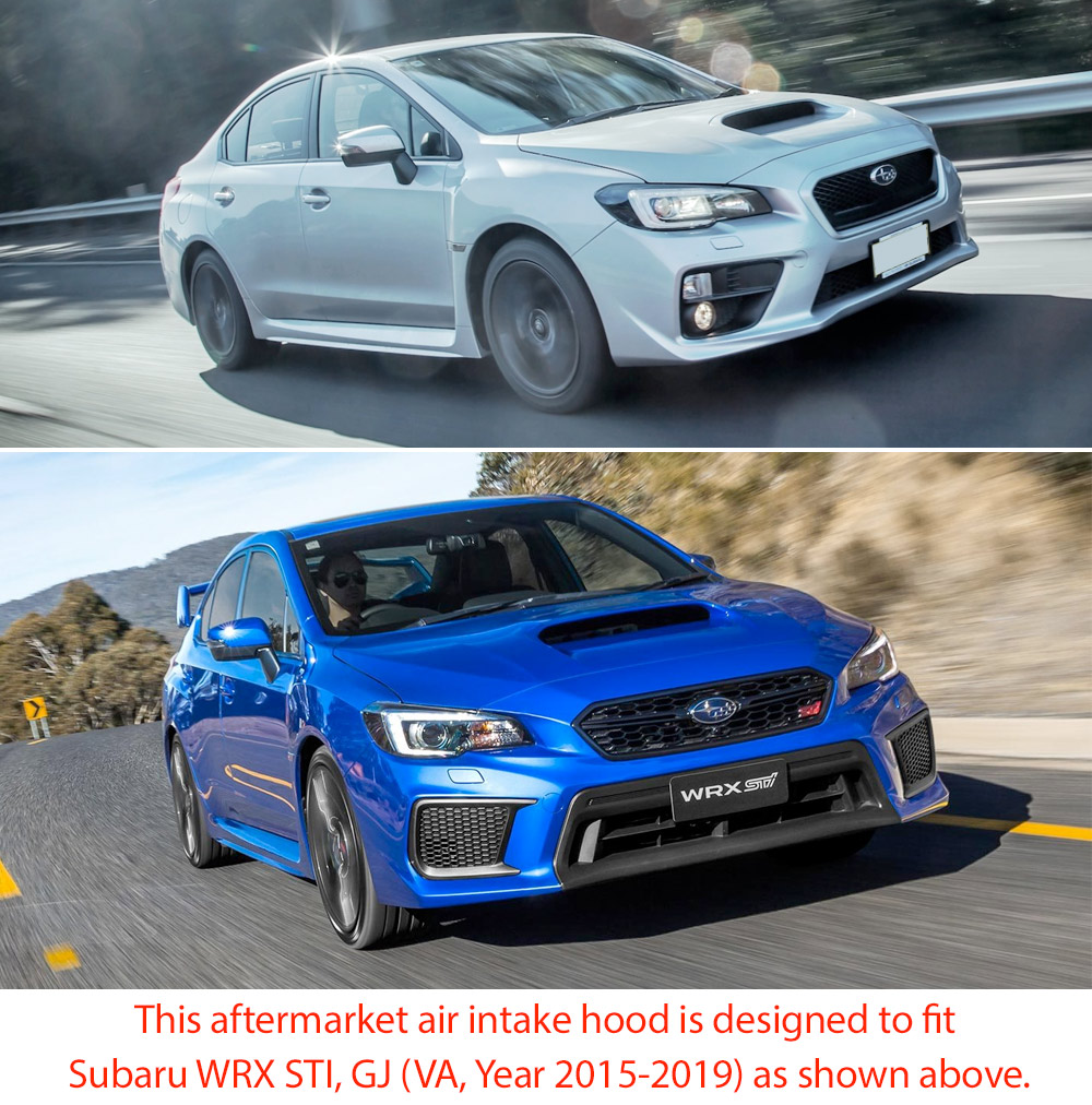 SHWRX11 Subaru Impreza WRX STI Version 11th 11 4th Generation Gen GJ VA Sedan Carbon Fiber Grade A Air Intake Scoop Hood Bonnet Aftermarket Black 2015 2016 2017 2018 2019