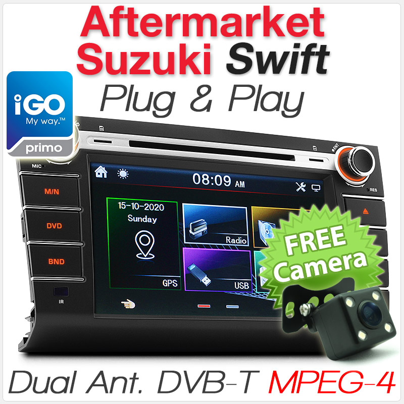 8" Suzuki Swift Car DVD Player GPS Digital TV DVB-T Head Unit Stereo Radio CD