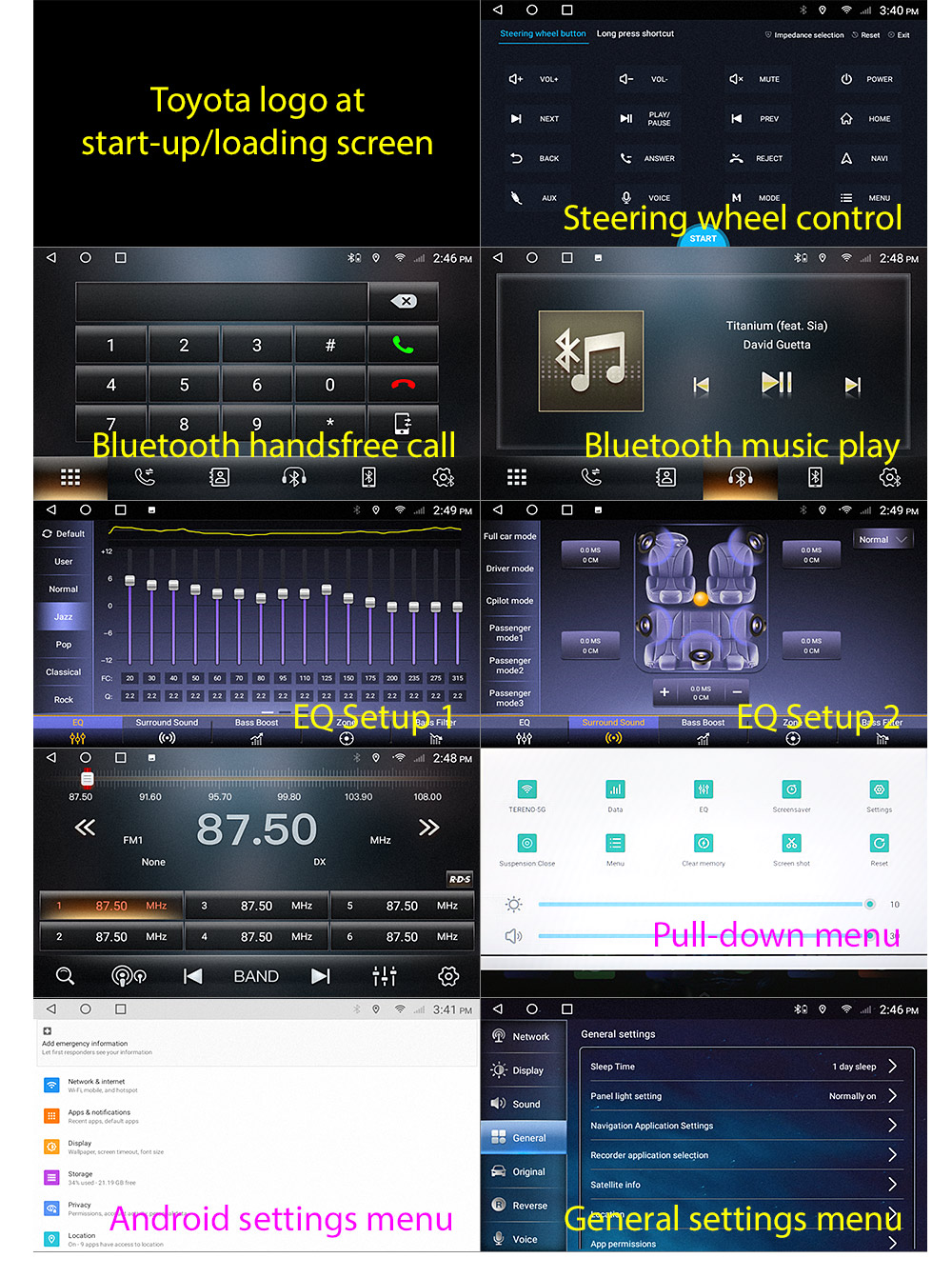 TCL07AND GPS Aftermarket Toyota Corolla E150 2007 2008 2009 2010 2011 2012 touchscreen capacitive 9 inches touchscreen Universal Double DIN Latest Australia UK European USA Original CarPlay Android Auto 10 Car USB player radio stereo 4GdLTE WiFi head unit details Aftermarket External and Internal Microphone Bluetooth Europe Sat Nav Navi Plug and Play ISO Plug Wiring Harness Matching Fascia Kit Facia Free Reversing Camera Album Art ID3 Tag RMVB MP3 MP4 AVI MKV Full High Definition FHD 1080p DAB+ Digital Radio DAB + Connects2 CTSIZ001.2