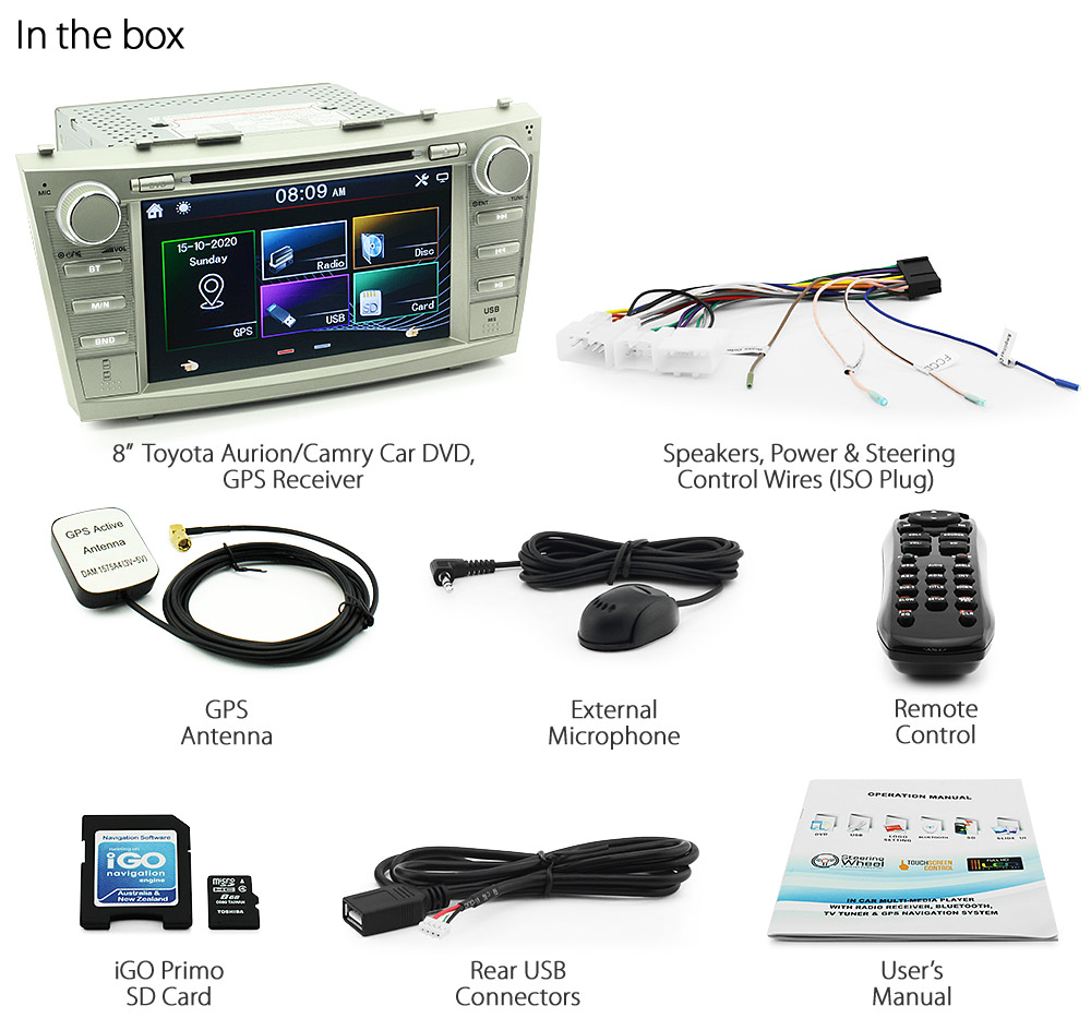 Car Dvd Gps Player Stereo Usb For Toyota Aurion Camry
