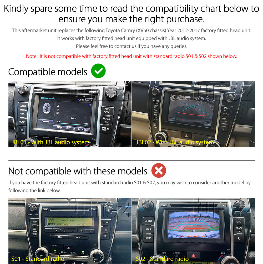 TCMR12AND GPS Aftermarket Toyota Camry 7th Generation Gen Year 2012 2013 2014 2015 2016 2017 extra large 10-inch 10' touchscreen Universal Double DIN Latest Australia UK European USA Original Android 8.1 8 Oreo car USB player radio stereo head unit details Aftermarket External and Internal Microphone Bluetooth Europe Sat Nav Navi Plug and Play ISO Plug Wiring Harness Matching Fascia Kit Facia Free Reversing Camera Album Art ID3 Tag RMVB MP3 MP4 AVI MKV Full High Definition FHD AirPlay Air Play MirrorLink Mirror Link JBL James Bullough Lansing Audio System 1080p DAB+ Digital Radio DAB +