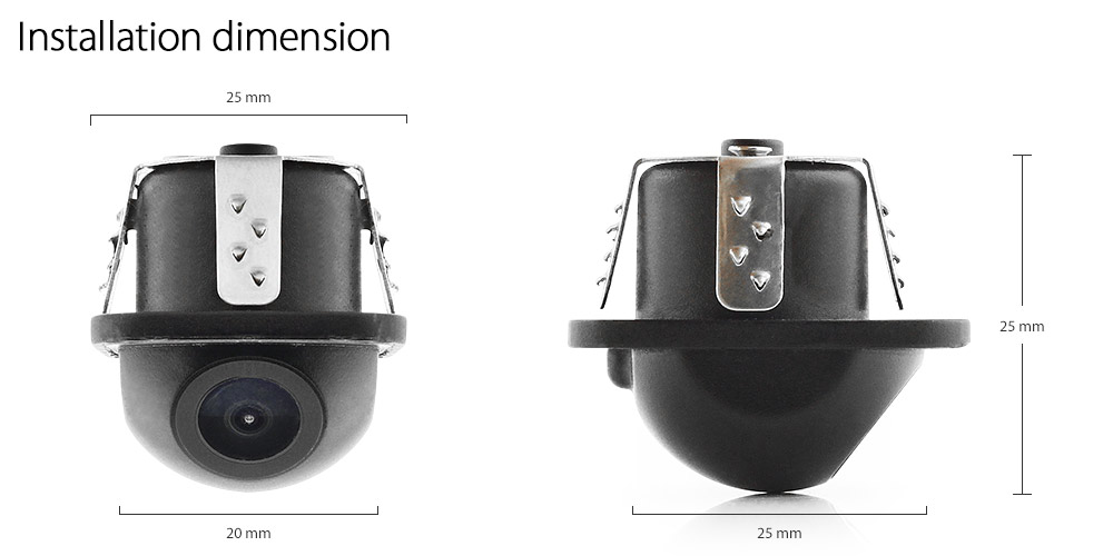 TCU03 Universal reversing parking reverse camera for car night and day view 170 degree wide angle CCD light sensor