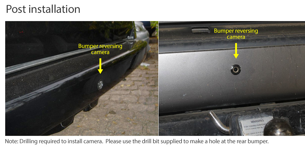 TCU07 Universal reversing parking reverse camera for car night and day view 170 degree wide angle CCD light sensor post installation